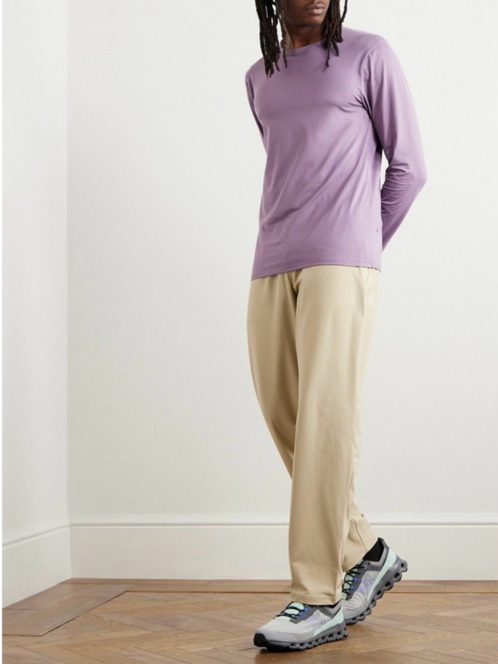 lululemon athletica Men's Long Sleeve Crew Neck Shirt - Lavender Purple